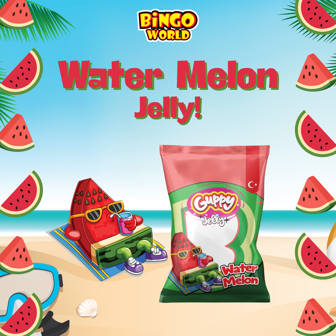Guppy Watermelon Gummy Jellies – Turkish Imported Watermelon Shaped Candy | Premium Chewy Sweets