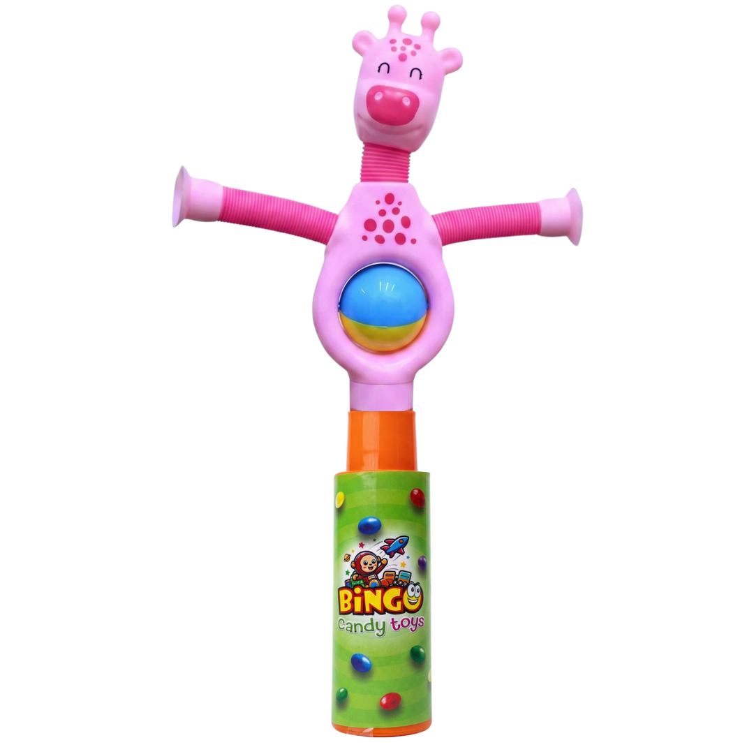Bingo Giraffe Stretch Arm Toy with Candy Tube