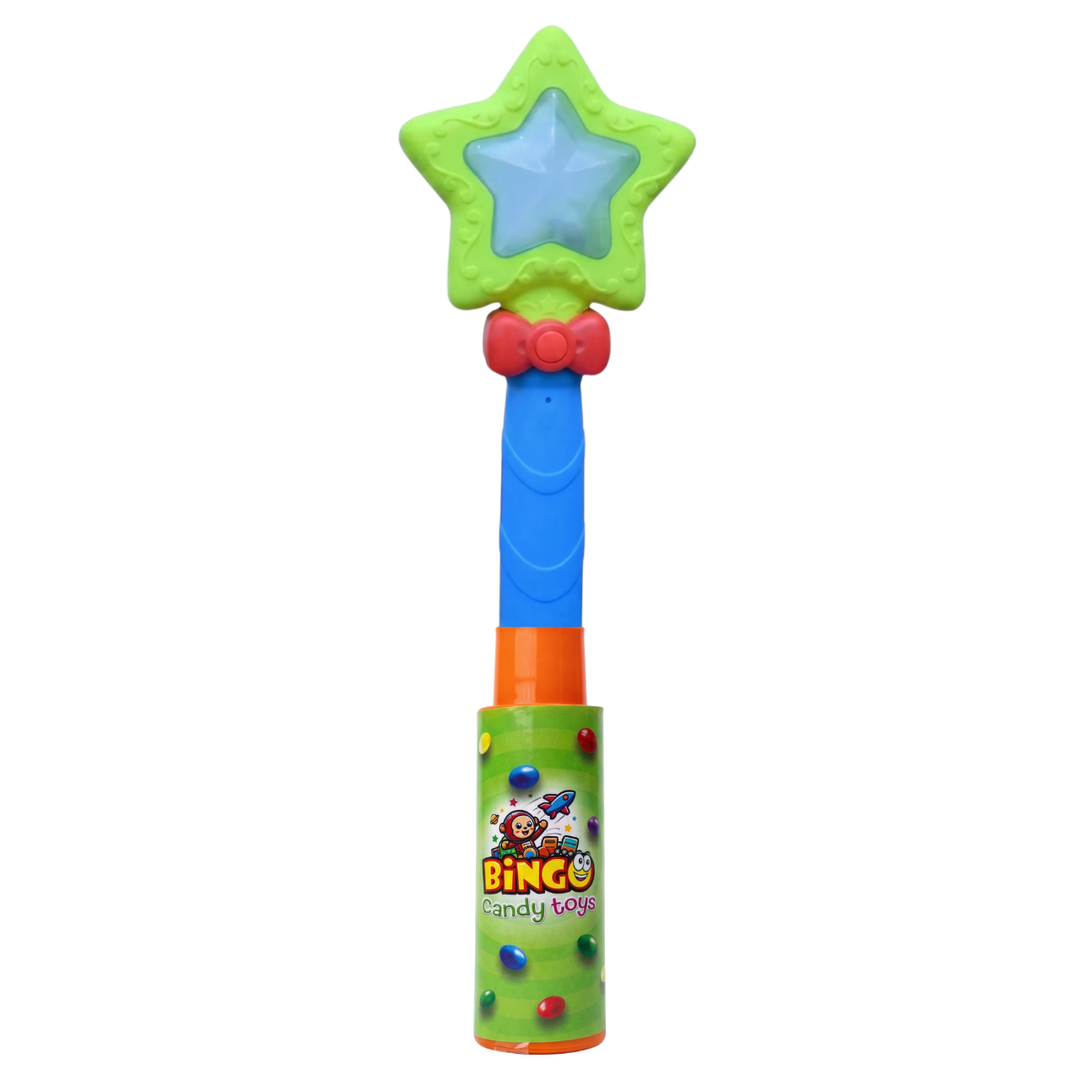 Bingo Super Series Magic Star Wand Toy with Choco Beans Tube