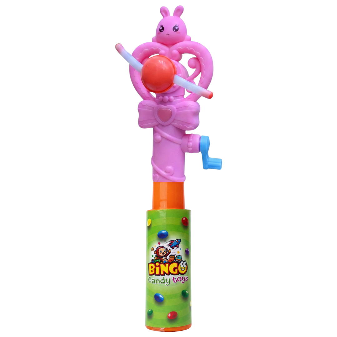 Bunny Light Fan Toy Gift for Kids with Choco Beans Tube By Bingo Super Series