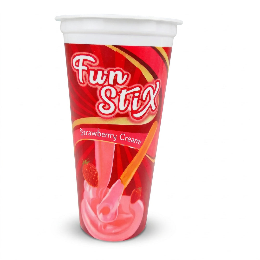 Funstix Strawberry Cream Ice Cup Dessert