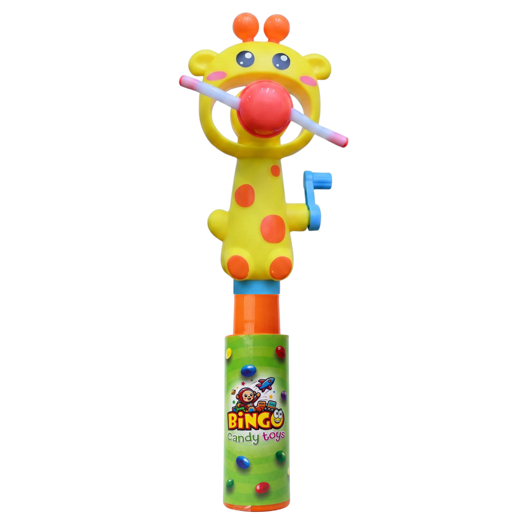 Giraffe Light Fan Toy with Choco Beans Tube