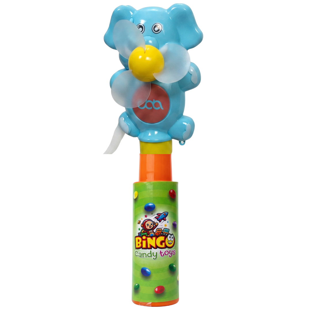 Lever Fan Toy with Choco Beans Tube for Kids