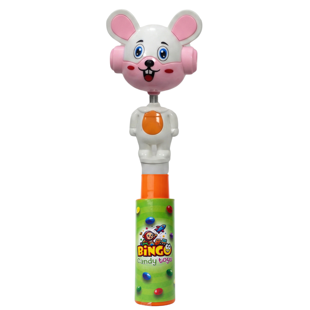 Rabbit Shake Toy with Choco Beans Tube