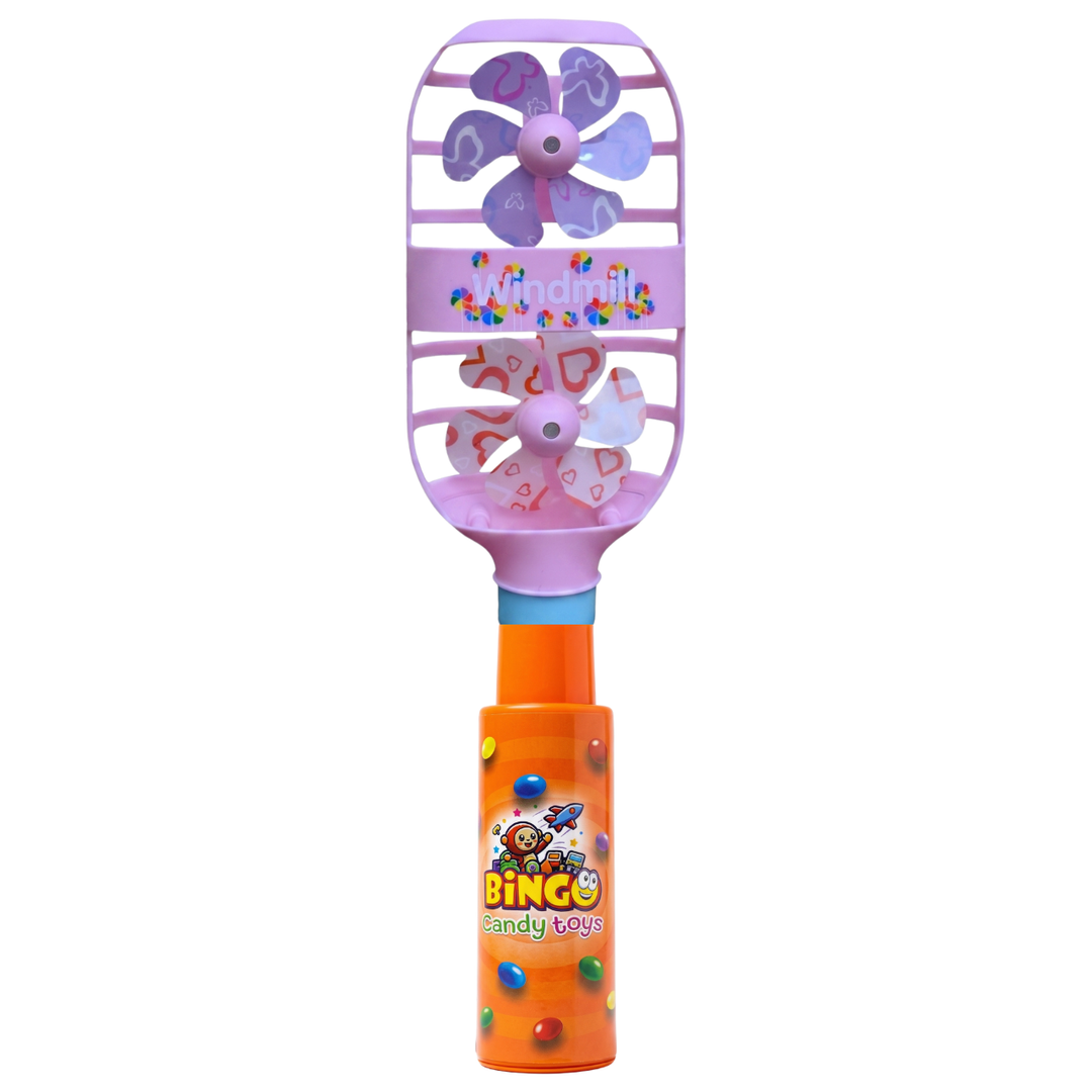 Rotating Windmill Toy with Choco Beans