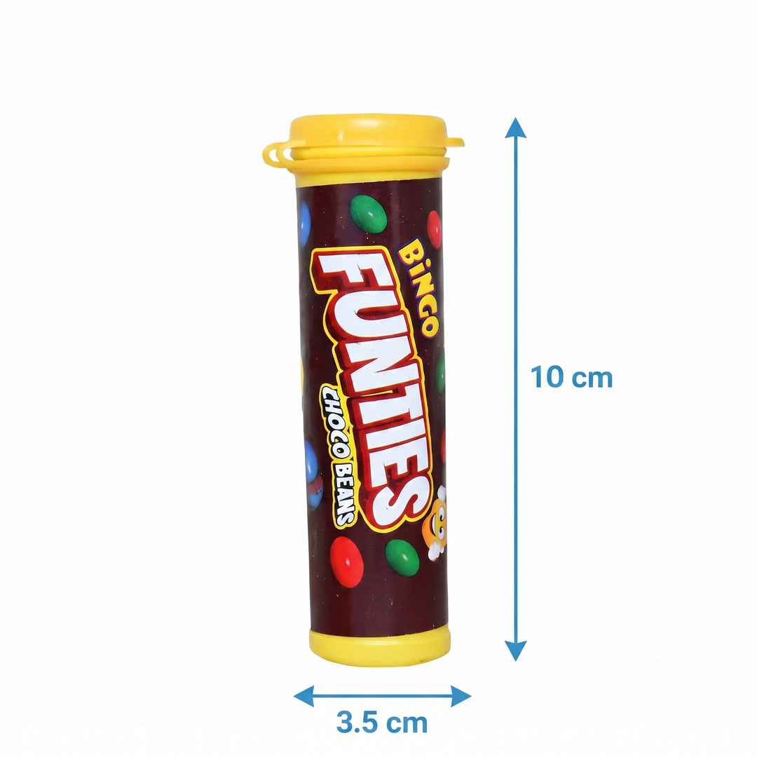 Bingo Funties Choco Beans - Colorful Candy Tube